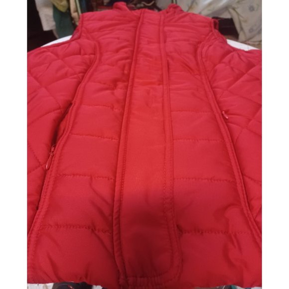 h b Sport by Harve Benard Women's Quilted Vest Small Red - Picture 2 of 4